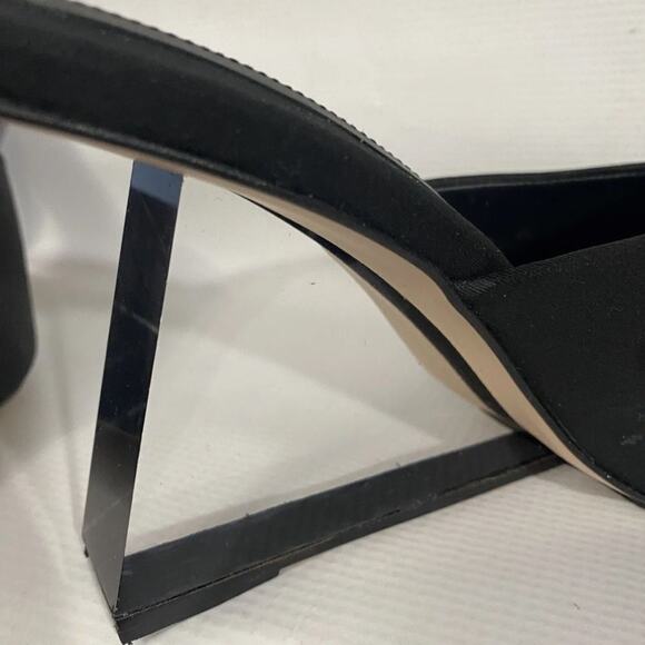 Good American Clear Wedge Sandal Neoprene Open Toe Size 8.5 GA368N-X New in Box - Picture 10 of 16